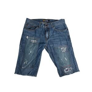 Analog × Omar Salazar Signature Patchwork/Distressed Cut-Off Jorts – Men’s 32